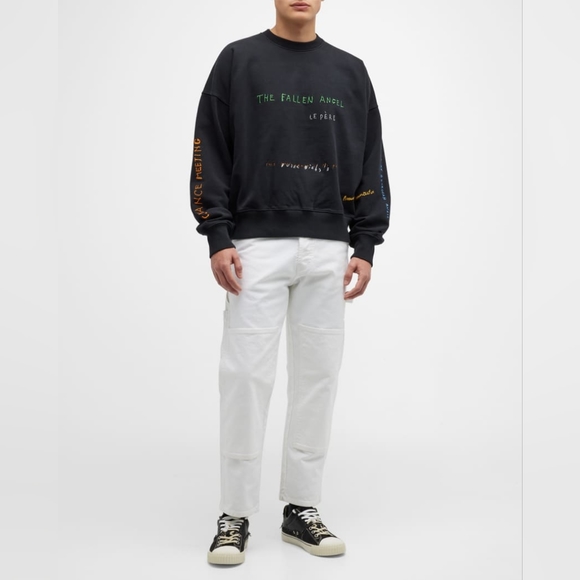 Le PERE x Duane Michals Men's Michals Fallen Angel Crewneck Sweatshirt size M - Picture 5 of 7